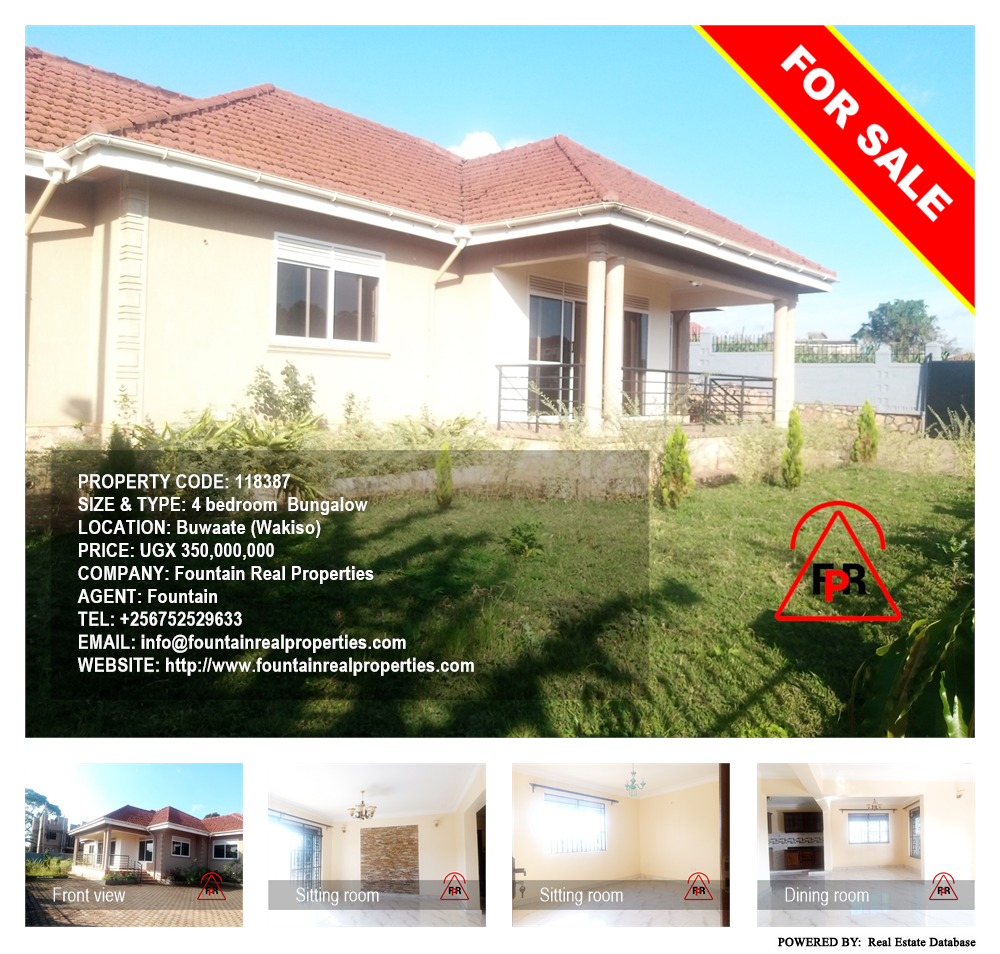 4 bedroom Bungalow  for sale in Buwaate Wakiso Uganda, code: 118387