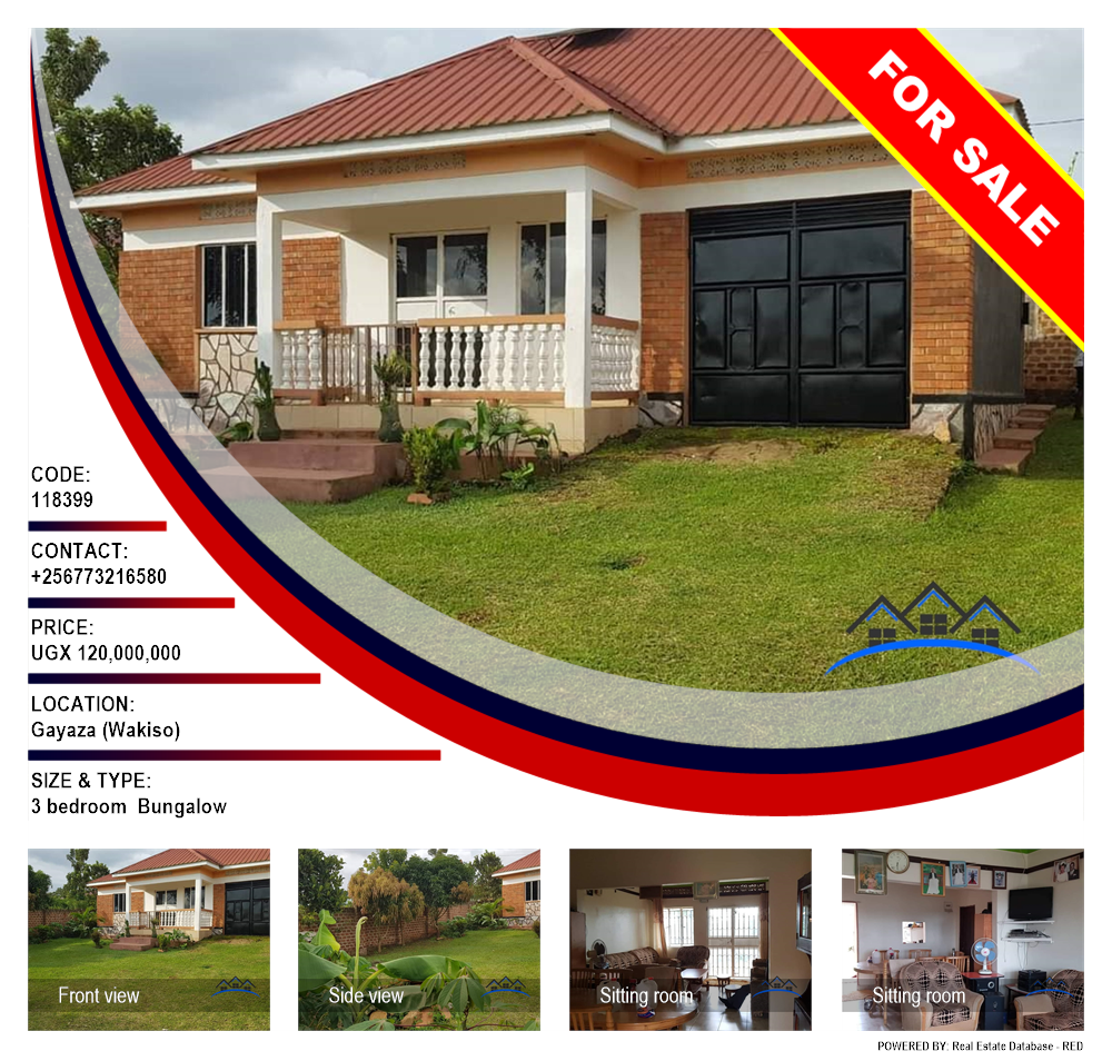 3 bedroom Bungalow  for sale in Gayaza Wakiso Uganda, code: 118399