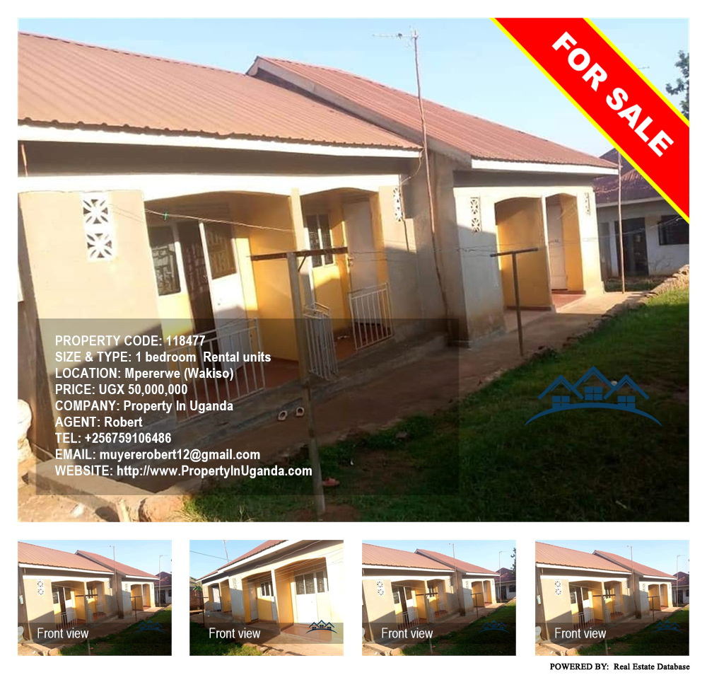 1 bedroom Rental units  for sale in Mpererwe Wakiso Uganda, code: 118477