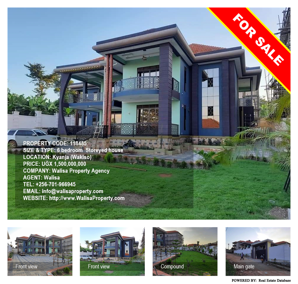 6 bedroom Storeyed house  for sale in Kyanja Wakiso Uganda, code: 118485