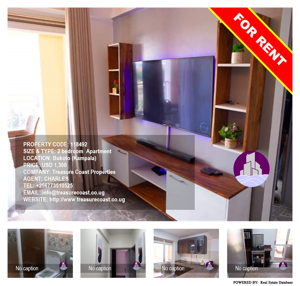 2 bedroom Apartment  for rent in Bukoto Kampala Uganda, code: 118492