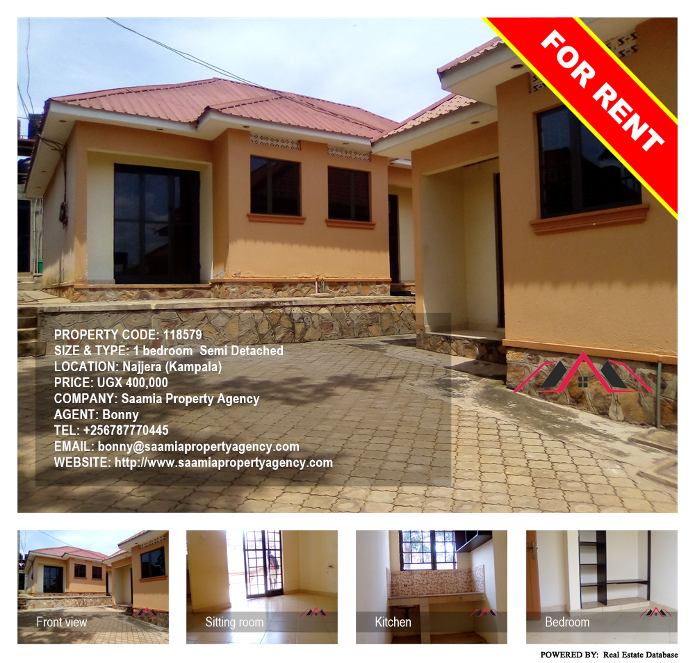 1 bedroom Semi Detached  for rent in Najjera Kampala Uganda, code: 118579