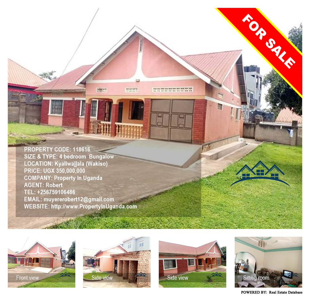 4 bedroom Bungalow  for sale in Kyaliwajjala Wakiso Uganda, code: 118616