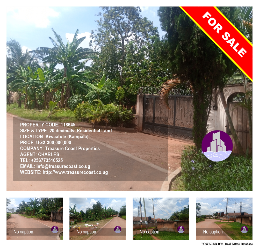 Residential Land  for sale in Kiwaatule Kampala Uganda, code: 118645