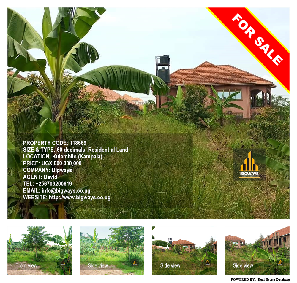Residential Land  for sale in Kulambilo Kampala Uganda, code: 118669