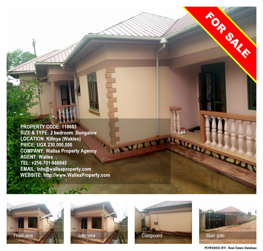 2 bedroom Bungalow  for sale in Kilinya Wakiso Uganda, code: 118683