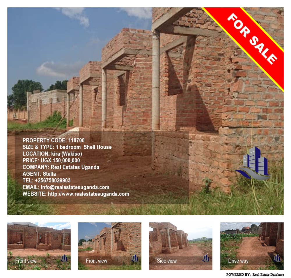 1 bedroom Shell House  for sale in Kira Wakiso Uganda, code: 118700