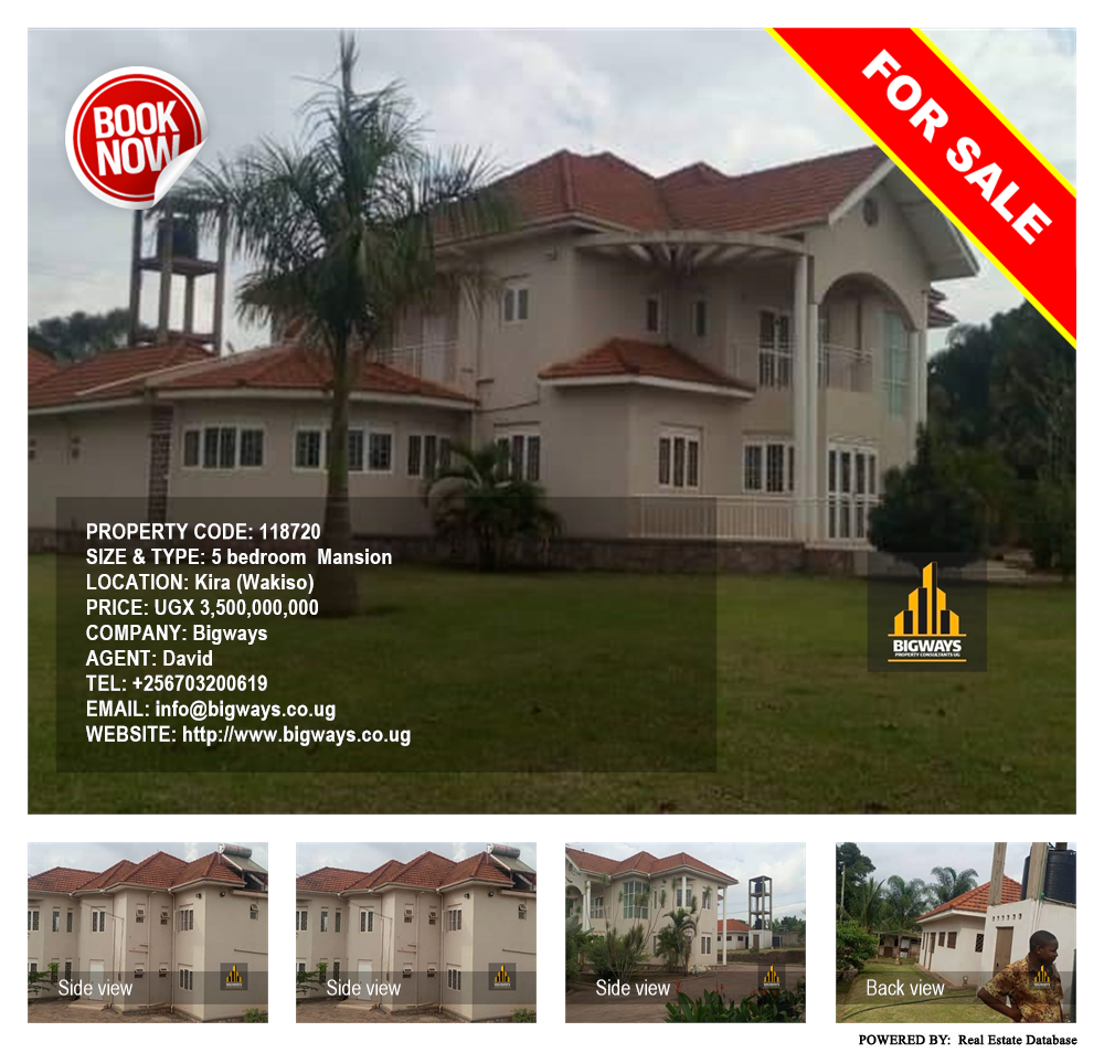 5 bedroom Mansion  for sale in Kira Wakiso Uganda, code: 118720