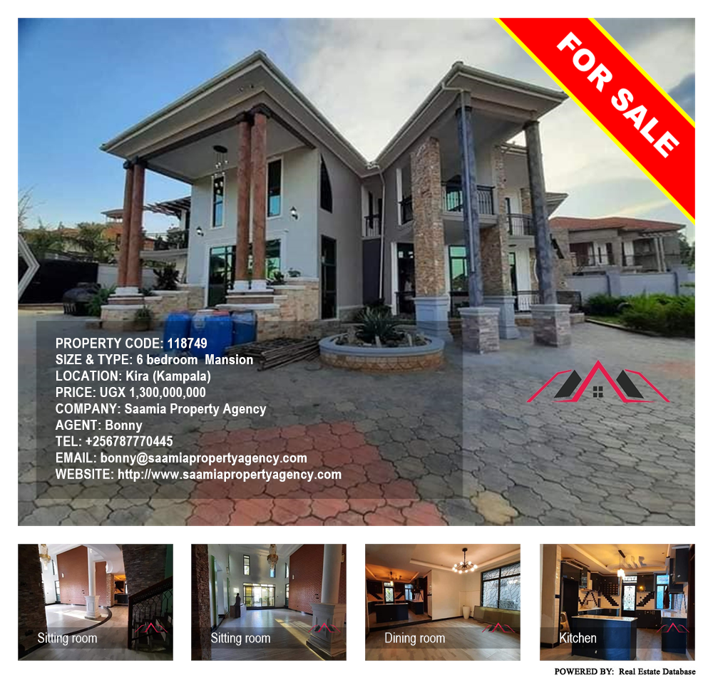 6 bedroom Mansion  for sale in Kira Kampala Uganda, code: 118749