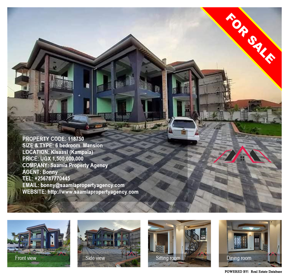 6 bedroom Mansion  for sale in Kisaasi Kampala Uganda, code: 118750