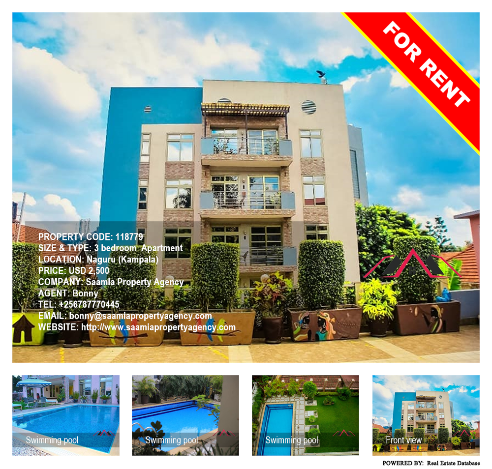 3 bedroom Apartment  for rent in Naguru Kampala Uganda, code: 118779