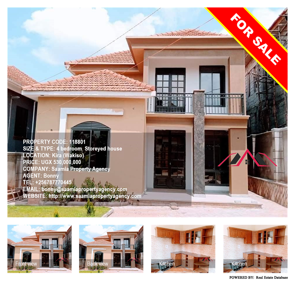 4 bedroom Storeyed house  for sale in Kira Wakiso Uganda, code: 118801