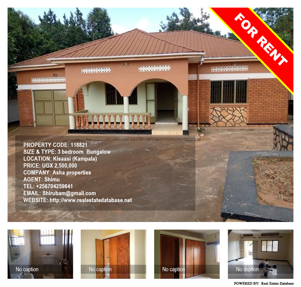 3 bedroom Bungalow  for rent in Kisaasi Kampala Uganda, code: 118821