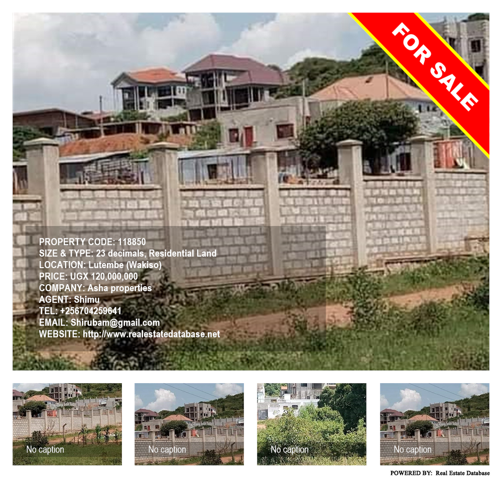 Residential Land  for sale in Lutembe Wakiso Uganda, code: 118850