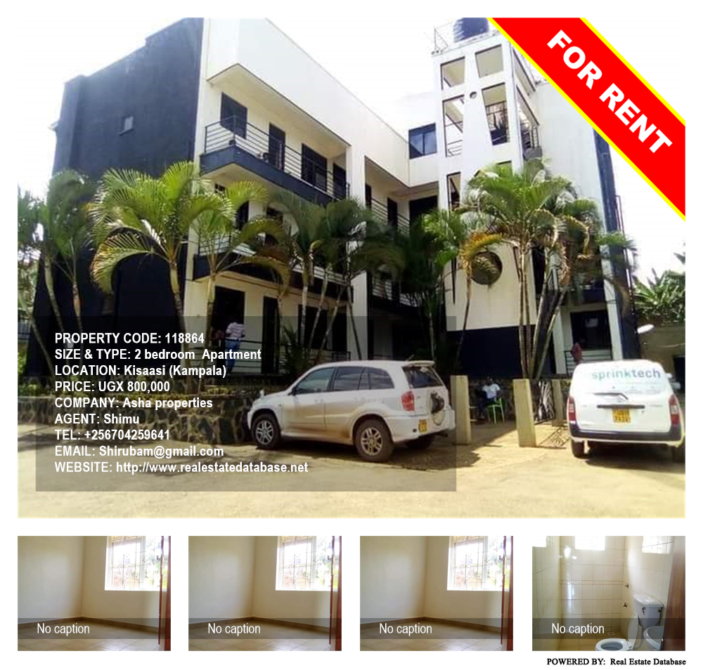 2 bedroom Apartment  for rent in Kisaasi Kampala Uganda, code: 118864