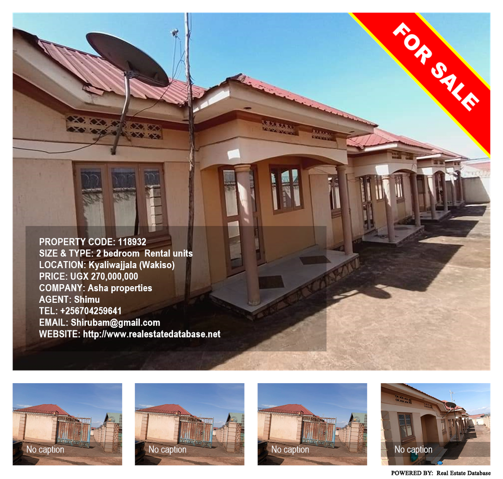 2 bedroom Rental units  for sale in Kyaliwajjala Wakiso Uganda, code: 118932