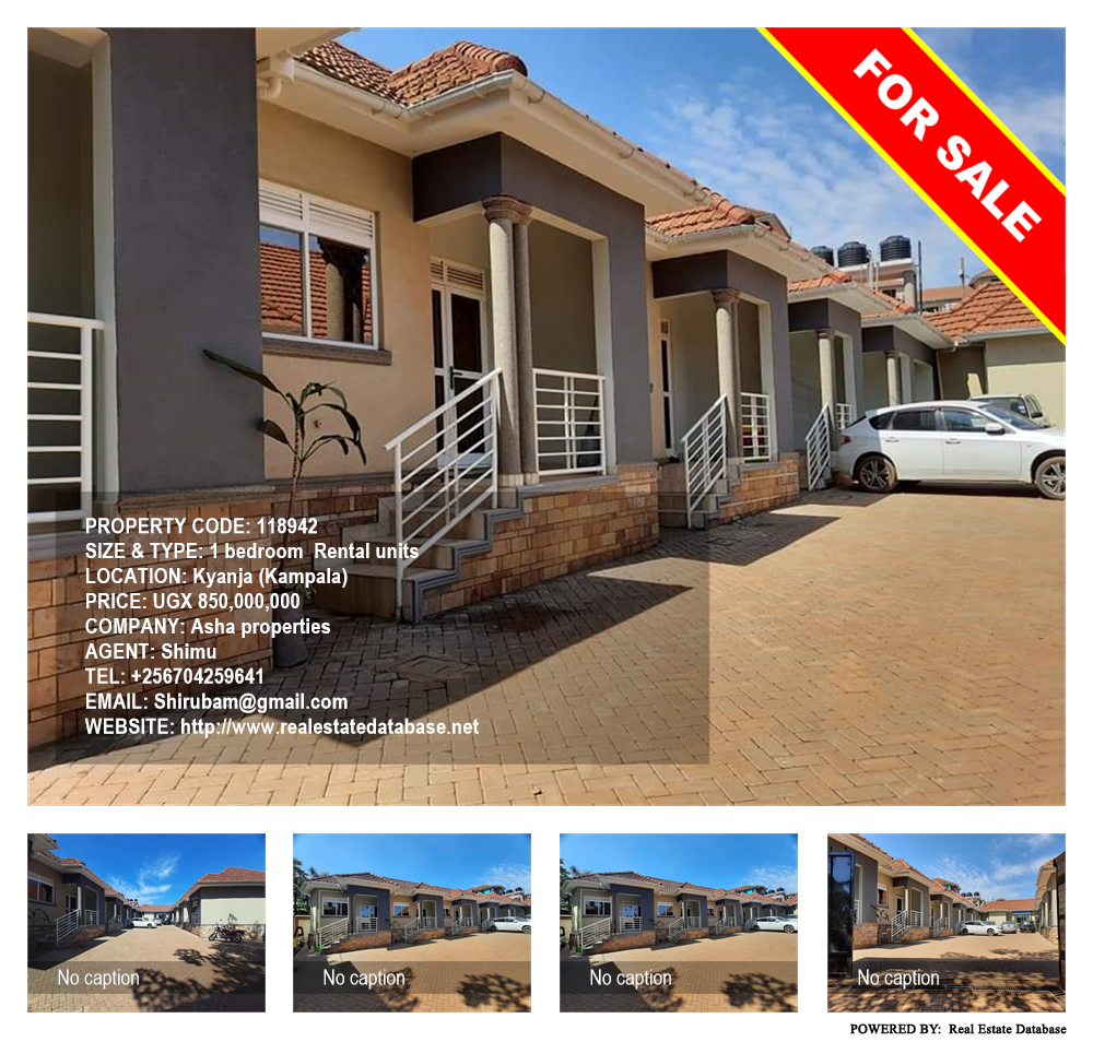 1 bedroom Rental units  for sale in Kyanja Kampala Uganda, code: 118942