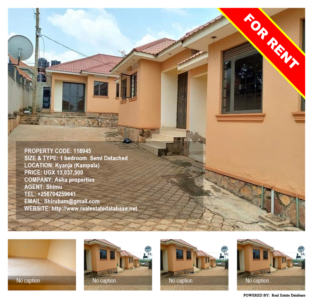 1 bedroom Semi Detached  for rent in Kyanja Kampala Uganda, code: 118945