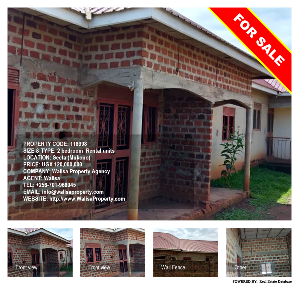 2 bedroom Rental units  for sale in Seeta Mukono Uganda, code: 118998