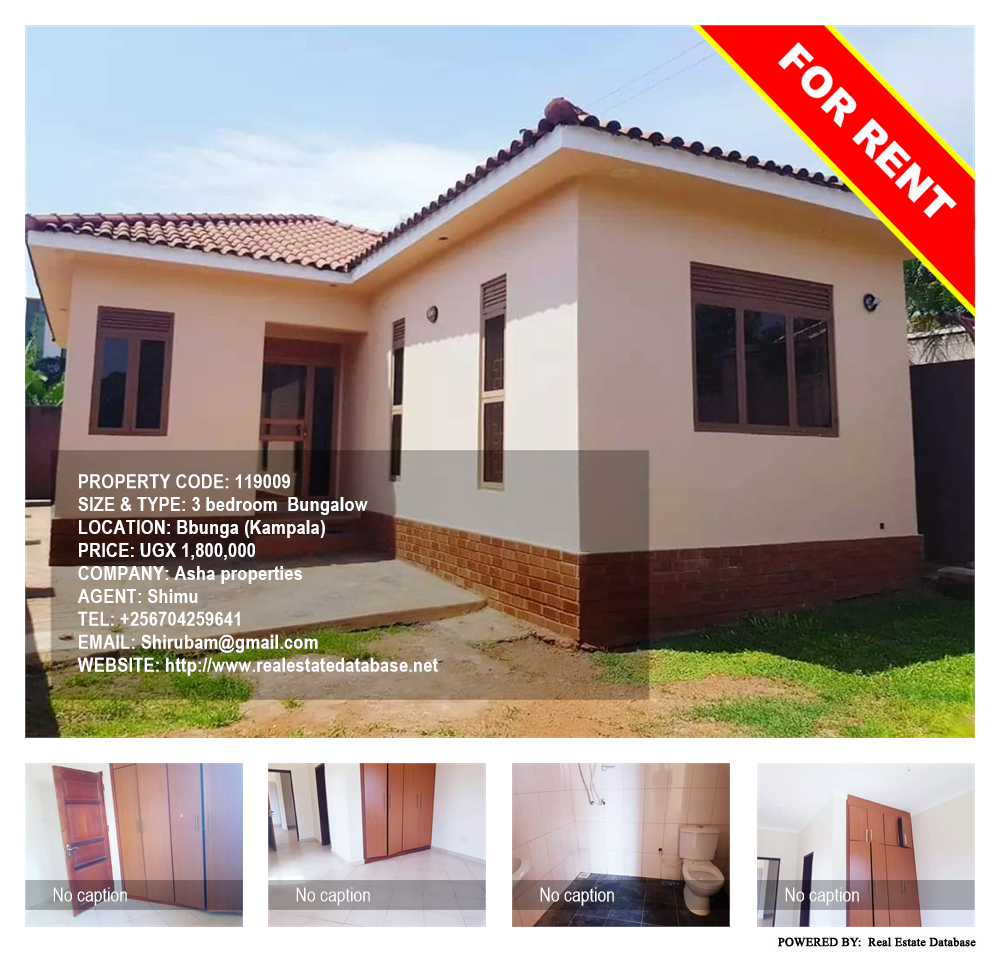 3 bedroom Bungalow  for rent in Bbunga Kampala Uganda, code: 119009