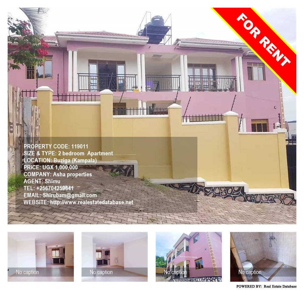 2 bedroom Apartment  for rent in Buziga Kampala Uganda, code: 119011