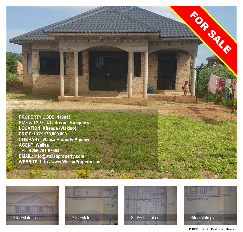 4 bedroom Bungalow  for sale in Kitende Wakiso Uganda, code: 119015