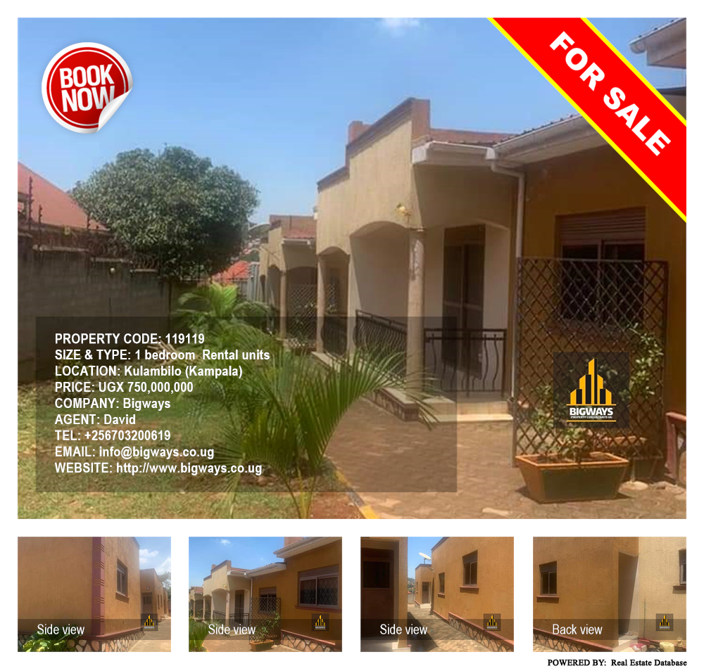 1 bedroom Rental units  for sale in Kulambilo Kampala Uganda, code: 119119