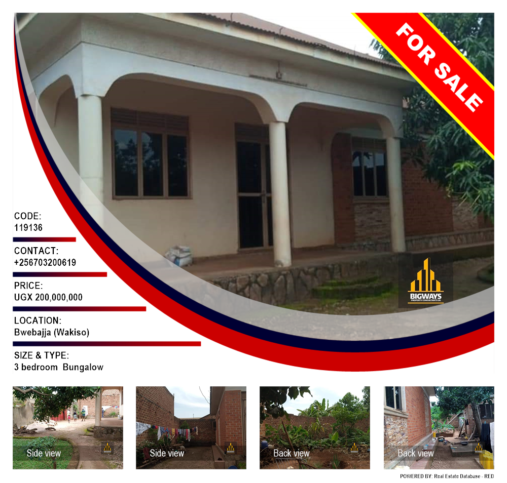 3 bedroom Bungalow  for sale in Bwebajja Wakiso Uganda, code: 119136