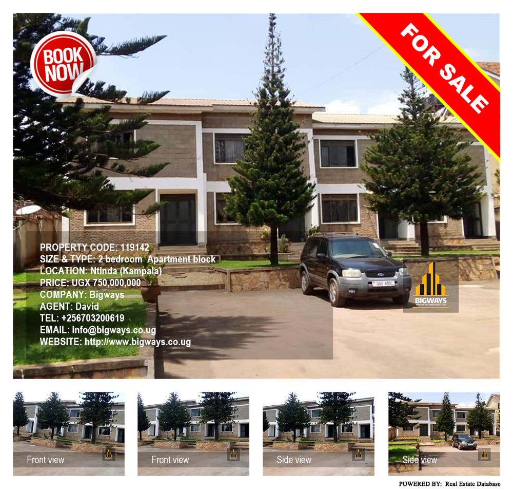 2 bedroom Apartment block  for sale in Ntinda Kampala Uganda, code: 119142