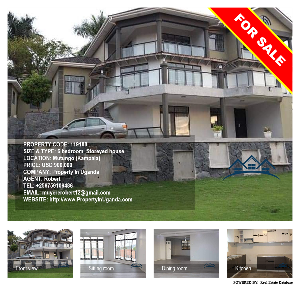 6 bedroom Storeyed house  for sale in Mutungo Kampala Uganda, code: 119188