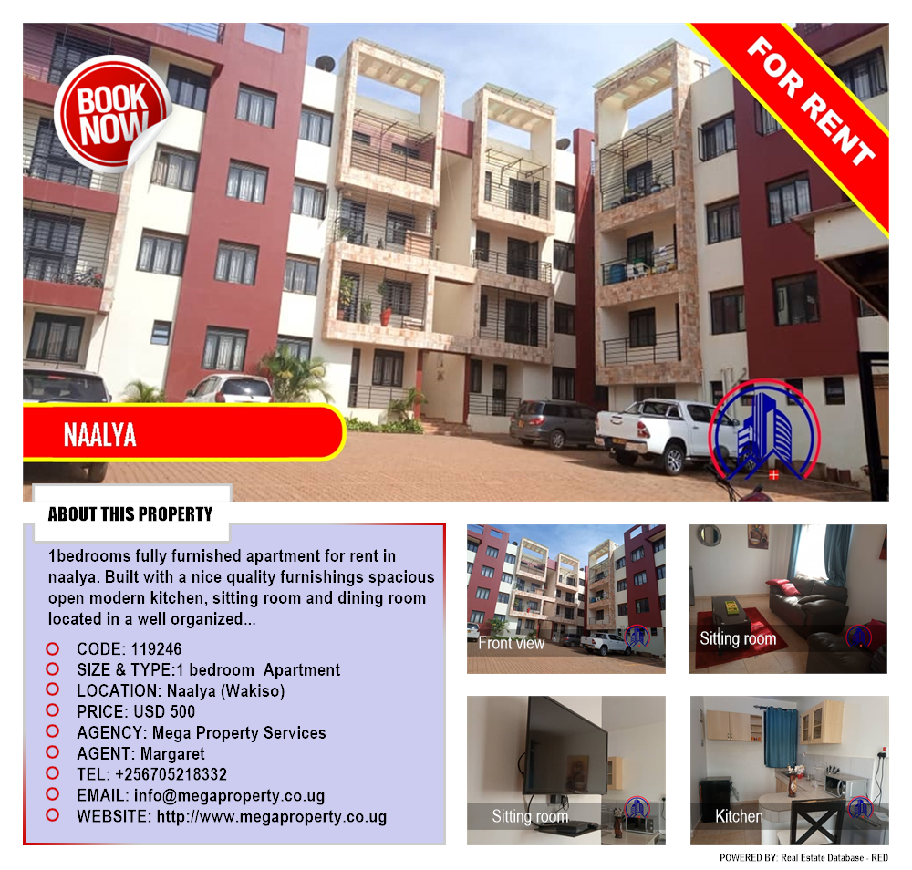 1 bedroom Apartment  for rent in Naalya Wakiso Uganda, code: 119246