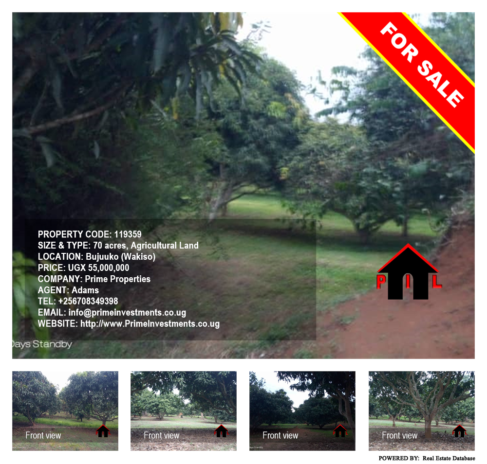 Agricultural Land  for sale in Bujuuko Wakiso Uganda, code: 119359