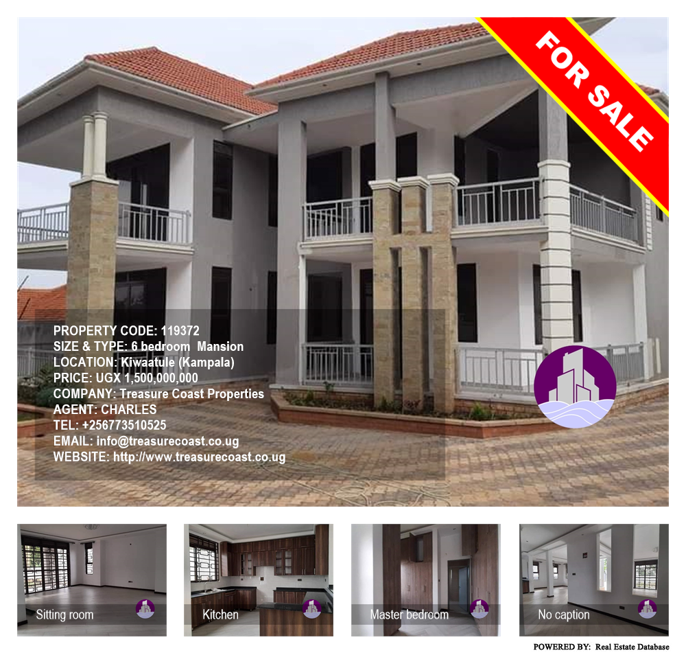 6 bedroom Mansion  for sale in Kiwaatule Kampala Uganda, code: 119372