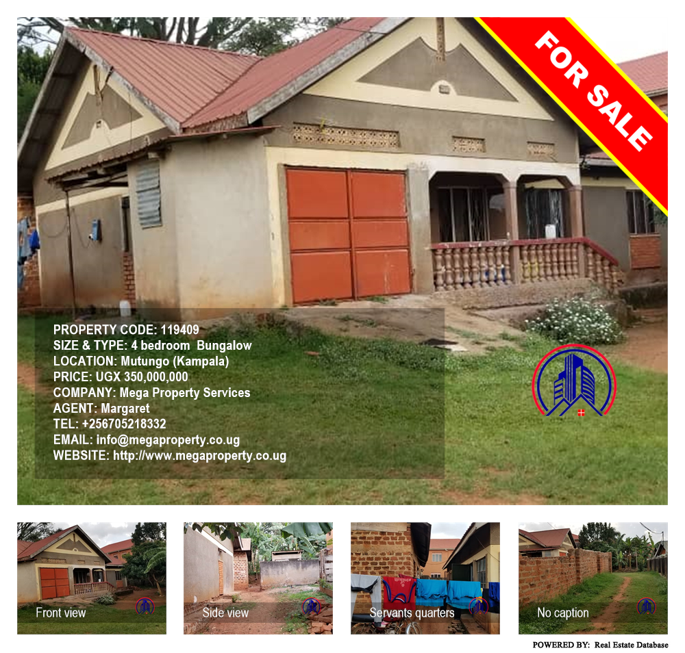 4 bedroom Bungalow  for sale in Mutungo Kampala Uganda, code: 119409