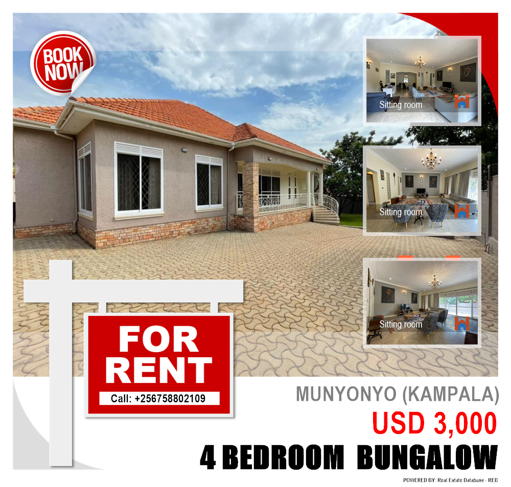 4 bedroom Bungalow  for rent in Munyonyo Kampala Uganda, code: 119413