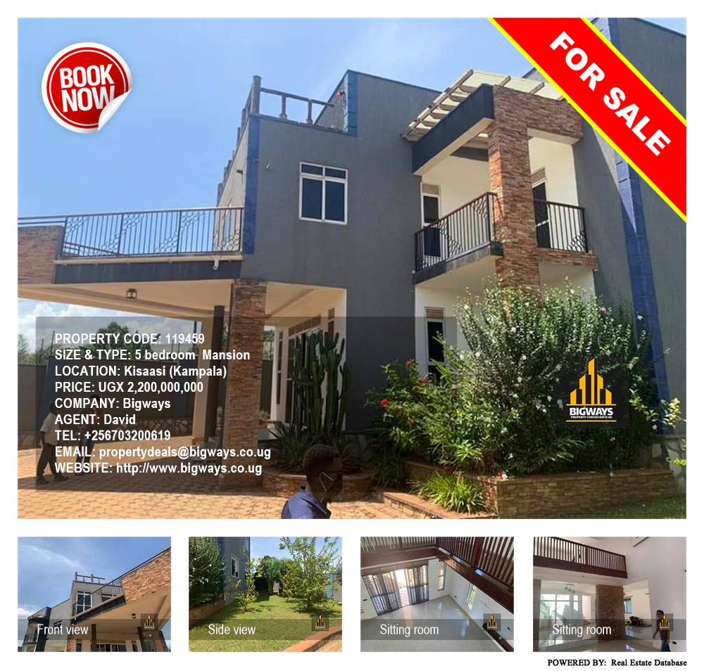 5 bedroom Mansion  for sale in Kisaasi Kampala Uganda, code: 119459