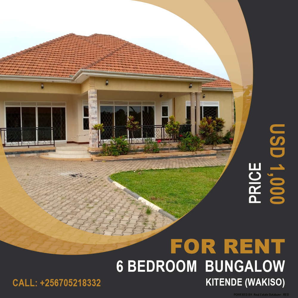 6 bedroom Bungalow  for rent in Kitende Wakiso Uganda, code: 119461