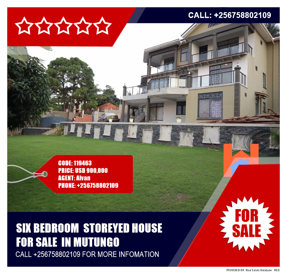 6 bedroom Storeyed house  for sale in Mutungo Kampala Uganda, code: 119463