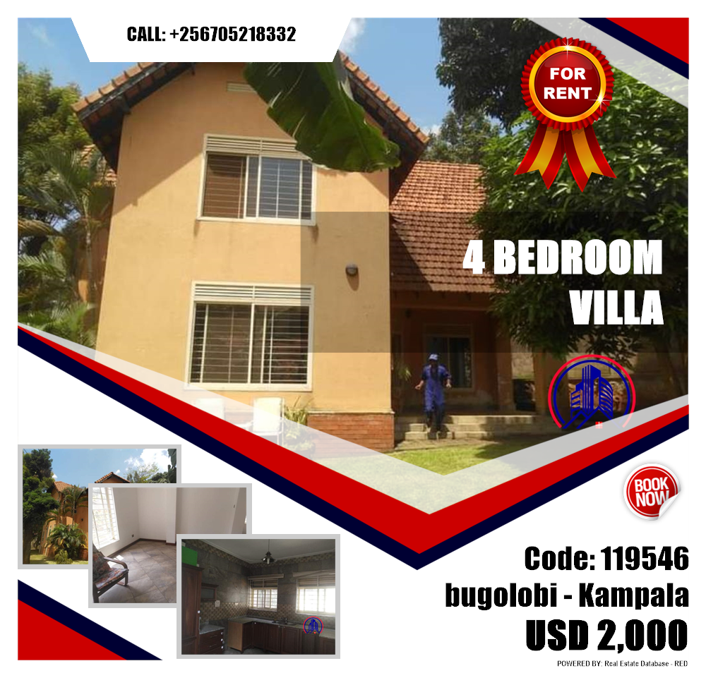 4 bedroom Villa  for rent in Bugoloobi Kampala Uganda, code: 119546