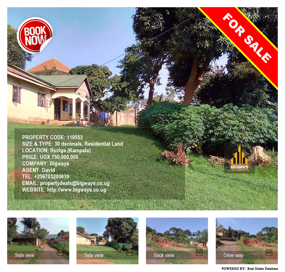 Residential Land  for sale in Buziga Kampala Uganda, code: 119553
