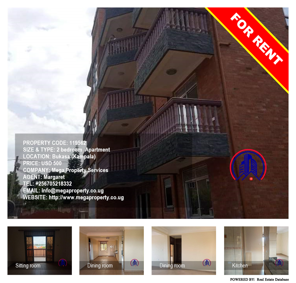 2 bedroom Apartment  for rent in Bukasa Kampala Uganda, code: 119562