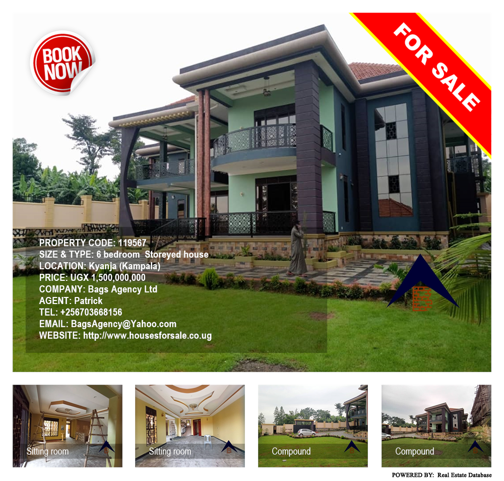 6 bedroom Storeyed house  for sale in Kyanja Kampala Uganda, code: 119567