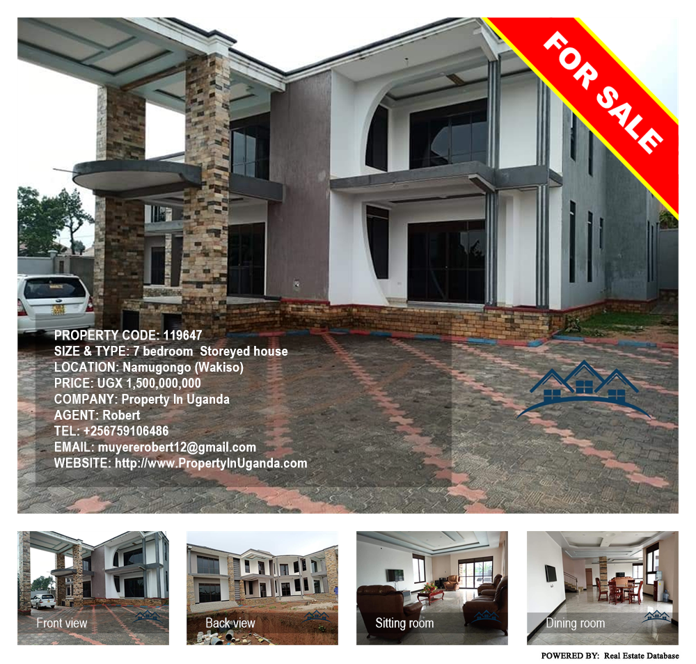 7 bedroom Storeyed house  for sale in Namugongo Wakiso Uganda, code: 119647