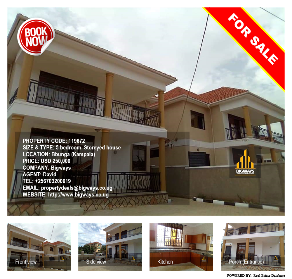 5 bedroom Storeyed house  for sale in Bbunga Kampala Uganda, code: 119672