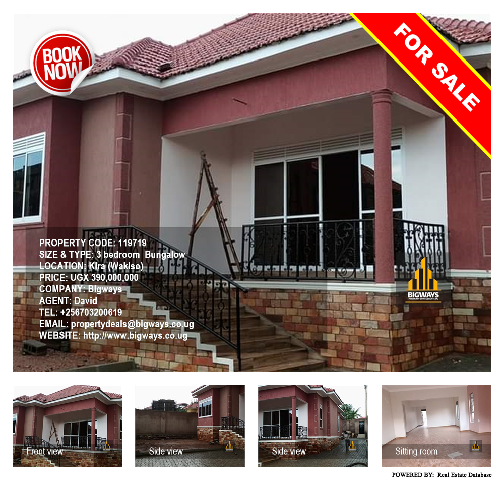 3 bedroom Bungalow  for sale in Kira Wakiso Uganda, code: 119719