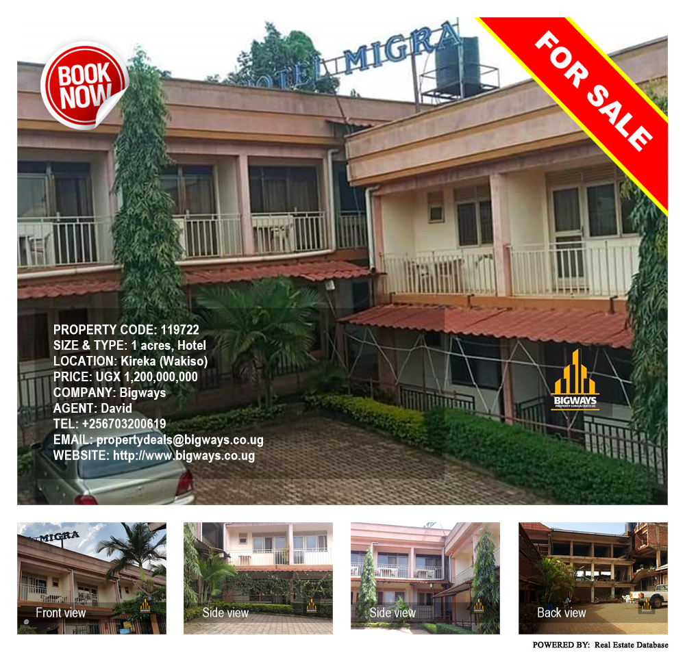 Hotel  for sale in Kireka Wakiso Uganda, code: 119722
