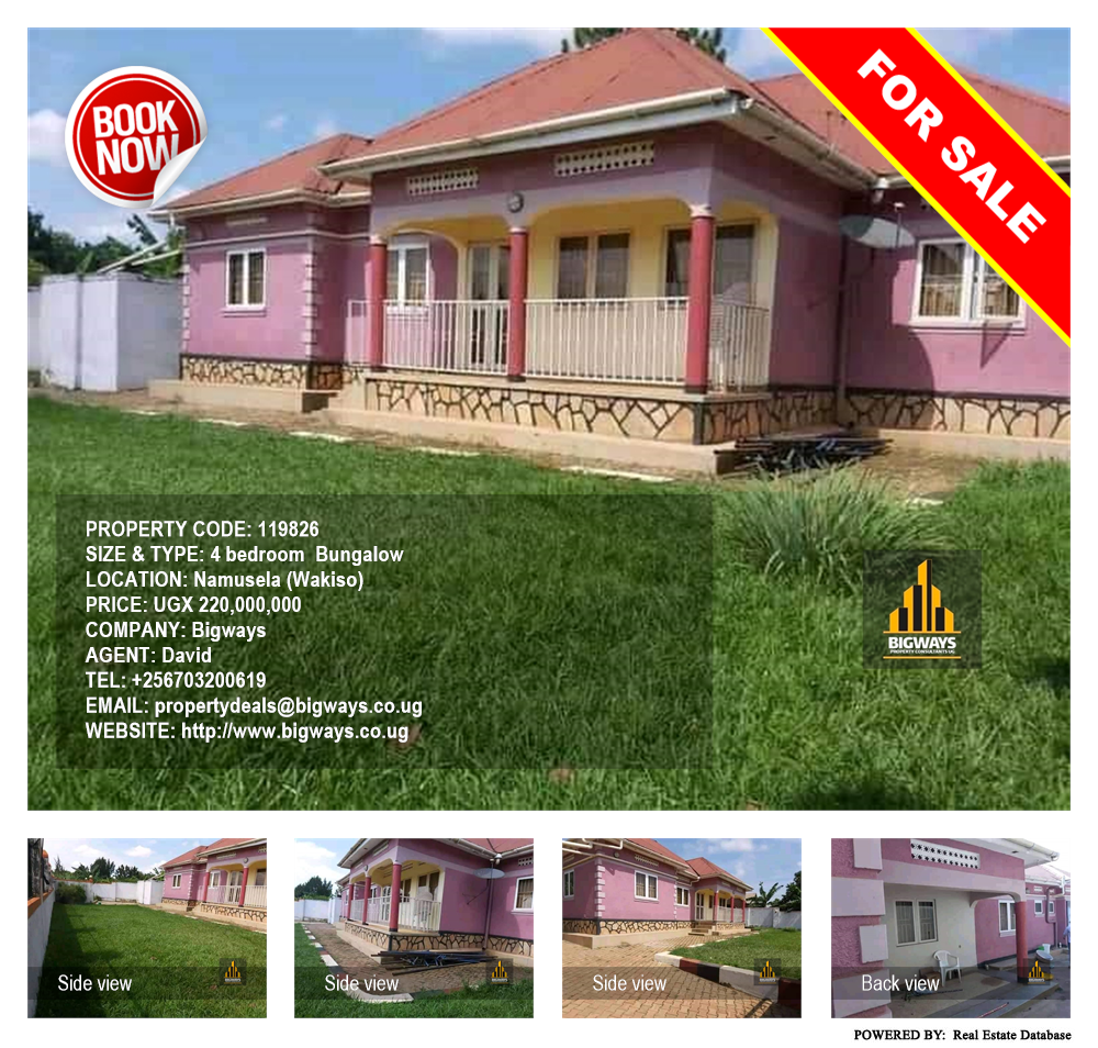 4 bedroom Bungalow  for sale in Namusela Wakiso Uganda, code: 119826