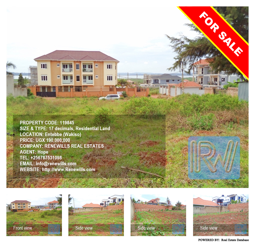 Residential Land  for sale in Entebbe Wakiso Uganda, code: 119845