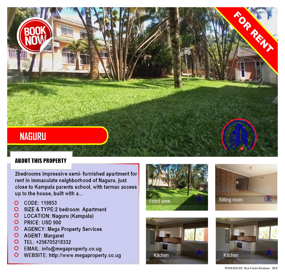 2 bedroom Apartment  for rent in Naguru Kampala Uganda, code: 119853