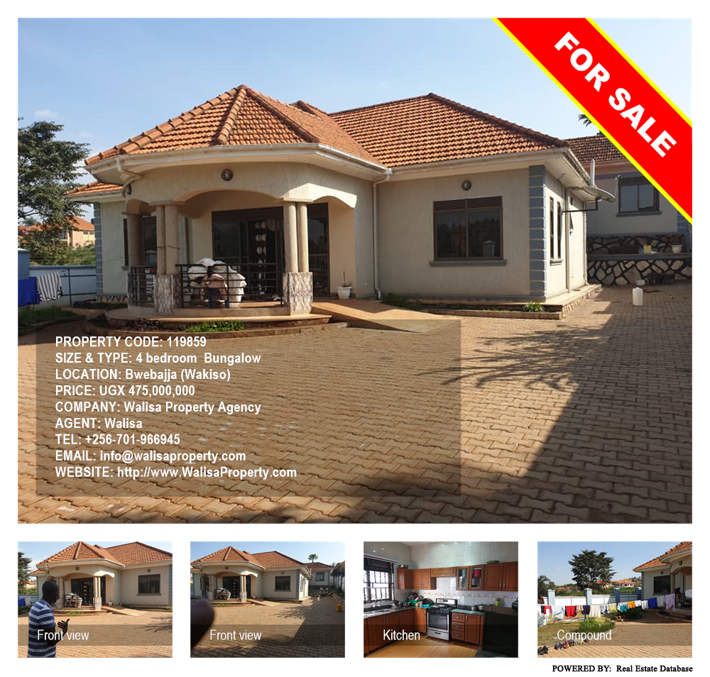 4 bedroom Bungalow  for sale in Bwebajja Wakiso Uganda, code: 119859